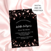 Die goldene Rose zum Geburtstag Einladung