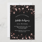 Die goldene Rose zum Geburtstag Einladung (Vorderseite)