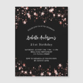 Die goldene Rose zum Geburtstag Magneteinladung (Vorderseite)