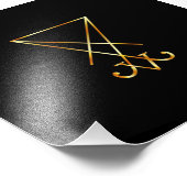 Die goldene Sigil Luzifers Fotodruck (Ecke)