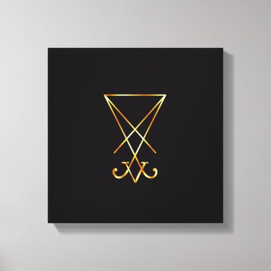 Die goldene Sigil Luzifers Leinwanddruck (Vorderseite)