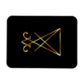 Die goldene Sigil Luzifers Magnet (Horizontal)