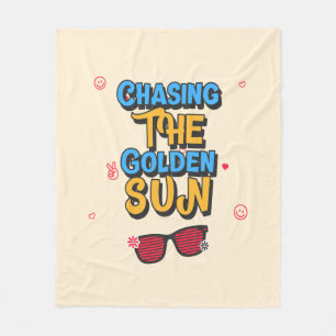 Die goldene Sonne jagen Fleecedecke