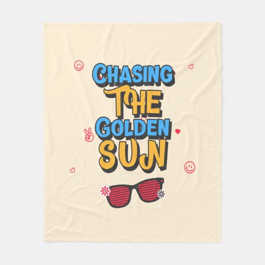 Die goldene Sonne jagen Fleecedecke (Vorderseite)