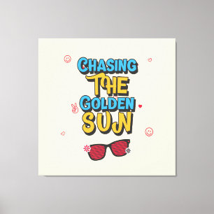 Die goldene Sonne jagen Leinwanddruck