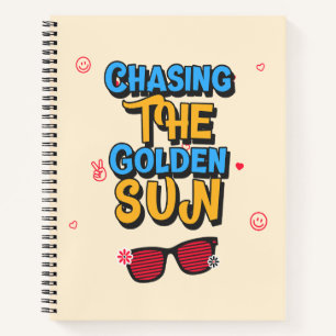 Die goldene Sonne jagen Notizblock