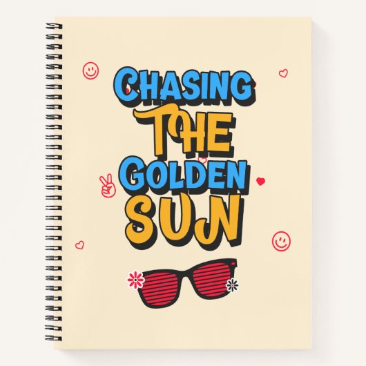 Die goldene Sonne jagen Notizblock (Vorderseite)