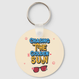 Die goldene Sonne jagen Schlüsselanhänger