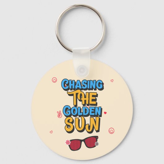 Die goldene Sonne jagen Schlüsselanhänger (Vorderseite)