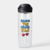 Die goldene Sonne jagen Trinkflasche (Rückseite)
