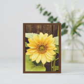 Die Goldene Sonnenblume Postkarte (Stehend Vorderseite)