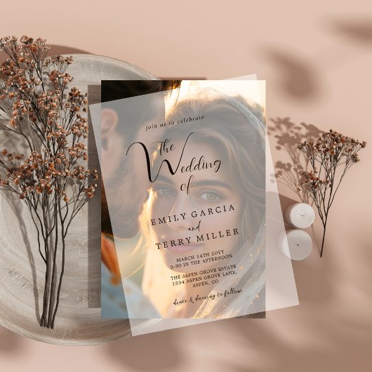 Die goldene Stunde der Gnade Moderne Hochzeit Pergament Einladungen