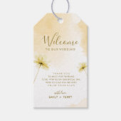 Die goldene Stunde Grace & Floral Wedding Willkomm Geschenkanhänger (Vorderseite)