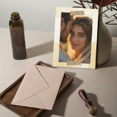 Die goldene Stunde Grace Foto & Monogramm Hochzeit Einladung