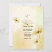 Die goldene Stunde Grace Foto & Monogramm Hochzeit Einladung (Vorderseite)