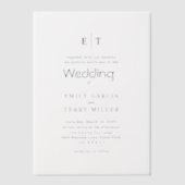 Die goldene Stunde Grace Moderne Mongram Hochzeit Pergament Einladungen (Vorderseite)