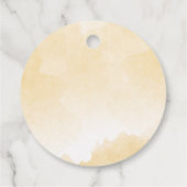 Die Goldene Stunde Hochzeit mit Blumen und Grace Geschenkanhänger (Rückseite)