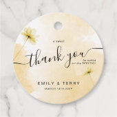 Die Goldene Stunde Hochzeit mit Blumen und Grace Geschenkanhänger (Vorderseite)