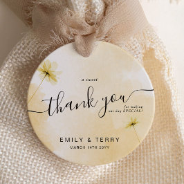 Die Goldene Stunde Hochzeit mit Blumen und Grace Geschenkanhänger