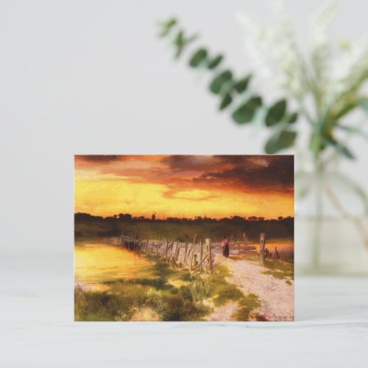 Die goldene Stunde Postkarte (Stehend Vorderseite)