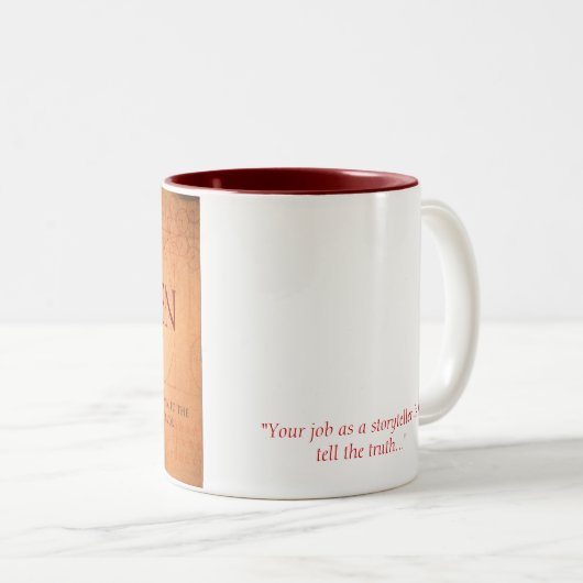 Die goldene Thema-Tasse Zweifarbige Tasse (VorderseiteRechts)