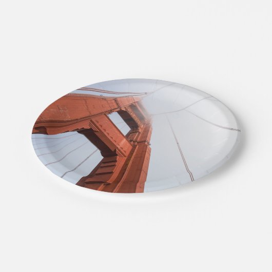 Die Goldene Tor-Brücke Pappteller (Schrägansicht)