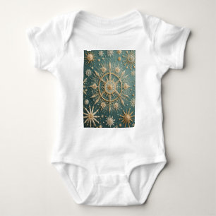 Die goldene Verkleidung des Winters: Eine Snowflak Baby Strampler