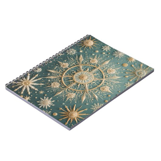 Die goldene Verkleidung des Winters: Eine Snowflak Notizblock (Linke Seite)