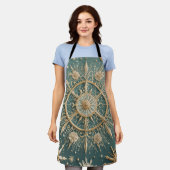 Die goldene Verkleidung des Winters: Eine Snowflak Schürze (Getragen)