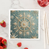 Die goldene Verkleidung des Winters: Eine Snowflak Serviette (Beispiel)