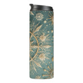 Die goldene Verkleidung des Winters: Eine Snowflak Thermosbecher (Nach rechts gedreht)