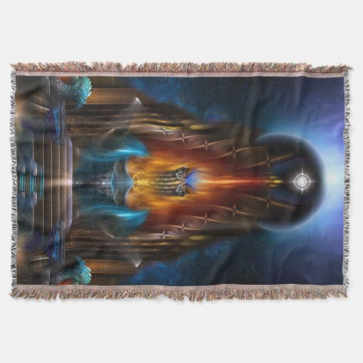 Die goldene Vision des Fraktals Arsencia Kunst Decke (Vorderseite)