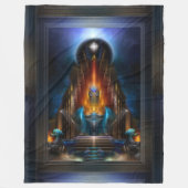 Die goldene Vision des Fraktals Arsencia Kunst Fleecedecke (Vorderseite)