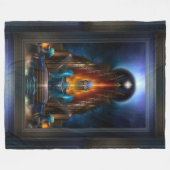 Die goldene Vision des Fraktals Arsencia Kunst Fleecedecke (Vorderseite (Horizontal))