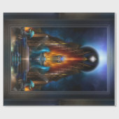 Die goldene Vision des Fraktals Arsencia Kunst Geschenkpapier (Flach)