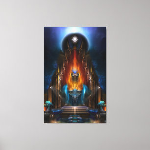Die goldene Vision des Fraktals Arsencia Kunst Leinwanddruck