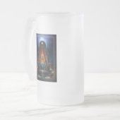 Die goldene Vision des Fraktals Arsencia Kunst Mattglas Bierglas (Vorderseite Links)