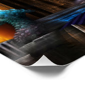 Die goldene Vision des Fraktals Arsencia Kunst Poster (Ecke)