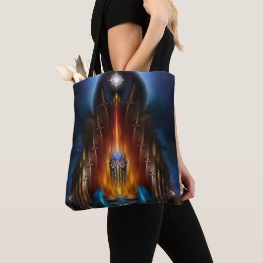 Die goldene Vision des Fraktals Arsencia Kunst Tasche (Von Nahem)