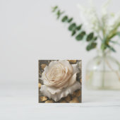 Die goldene, weiße Rosenkunst Begleitkarte (Stehend Vorderseite)