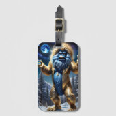 Die goldene Yeti-Nacht Gepäckanhänger (Vorderseite Vertikal)