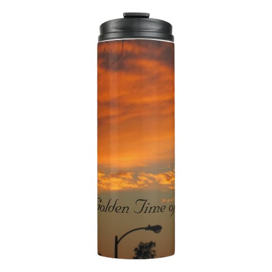 Die goldene Zeit des Tages Thermosbecher (Vorderseite)
