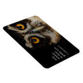 Die goldenen Augen eines spektakulären Eule Magnet (Rechte Seite)