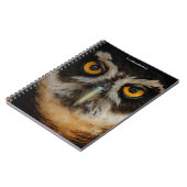 Die goldenen Augen eines spektakulären Eule Notizblock (Linke Seite)
