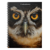 Die goldenen Augen eines spektakulären Eule Notizblock (Vorderseite)