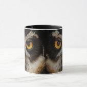 Die goldenen Augen eines spektakulären Eule Tasse (Zentrum)