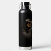 Die goldenen Augen eines spektakulären Eule Trinkflasche (Vorderseite)