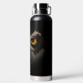 Die goldenen Augen eines spektakulären Eule Trinkflasche (Rückseite)