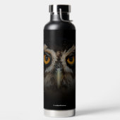 Die goldenen Augen eines spektakulären Eule Trinkflasche (links)