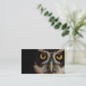 Die goldenen Augen eines spektakulären Eule Visitenkarte (Stehend Vorderseite)